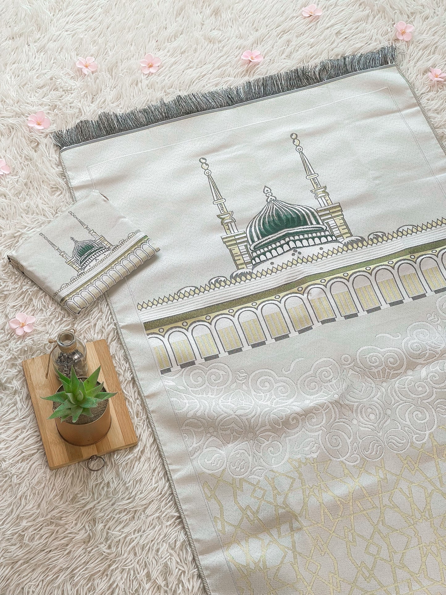 TPM315 Light Brown NABAWI - Travel Prayer Mat