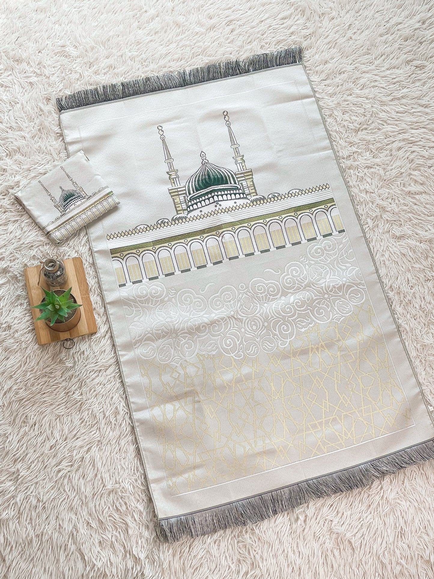 TPM315 Light Brown NABAWI - Travel Prayer Mat