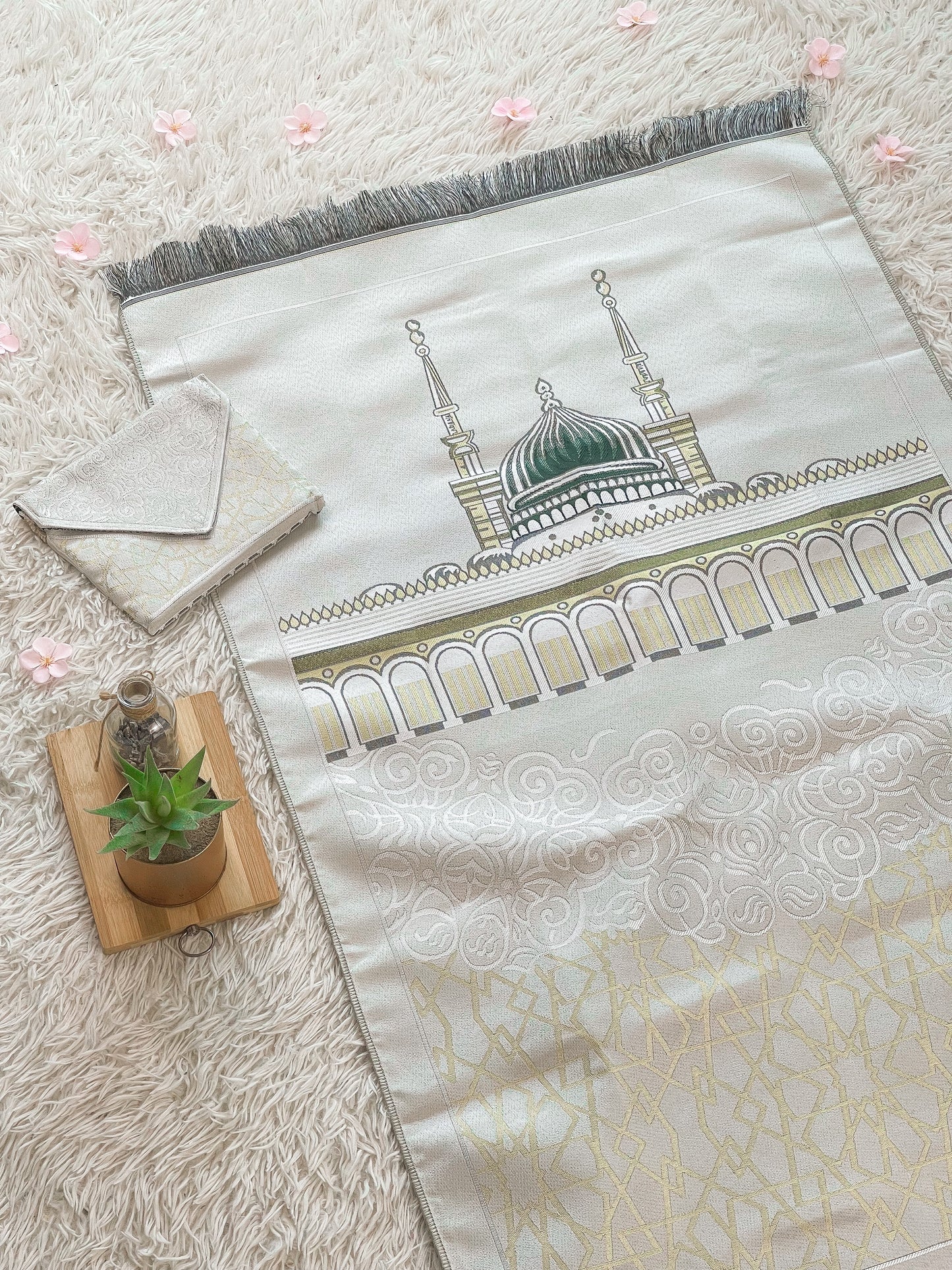 TPM315 Light Brown NABAWI - Travel Prayer Mat