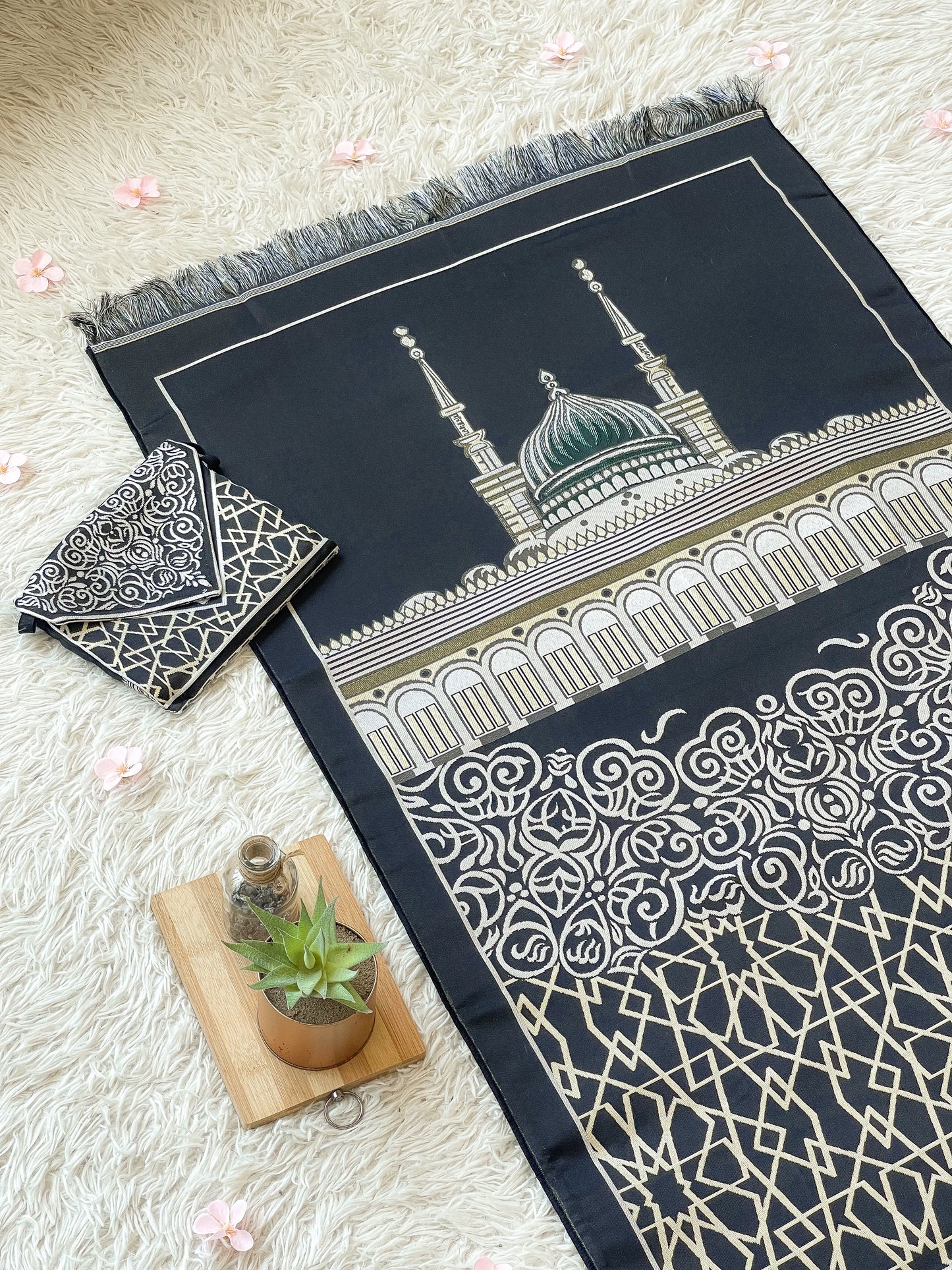 TPM315 Black NABAWI - Travel Prayer Mat