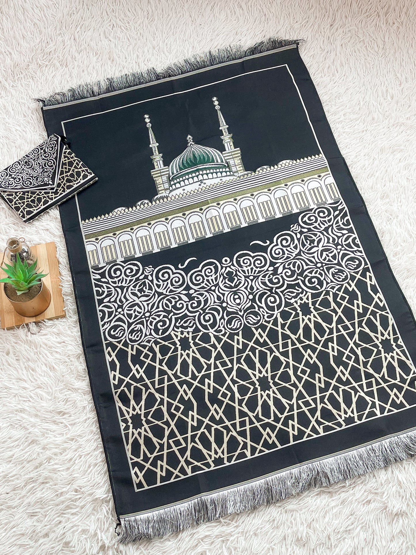 TPM315 Black NABAWI - Travel Prayer Mat