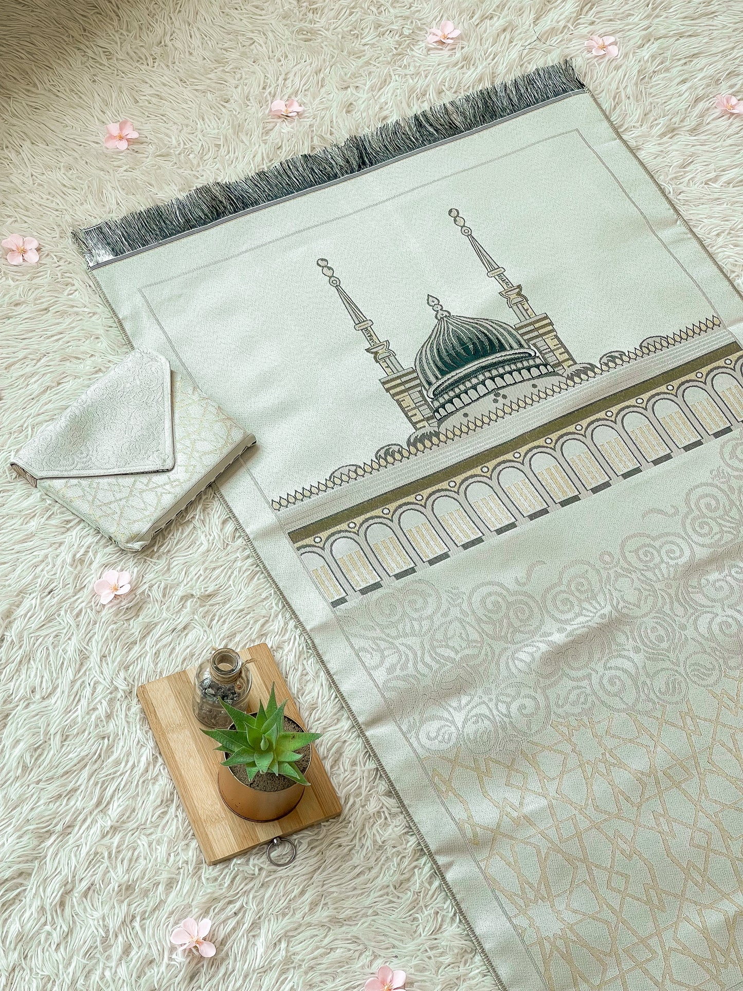 TPM315 Cream NABAWI - Travel Prayer Mat